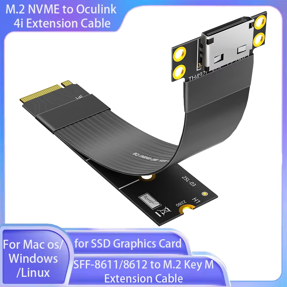Oculink Egpu Mini Pc - M.2 NVME'den Oculink 4i Uzatma Kablosu,